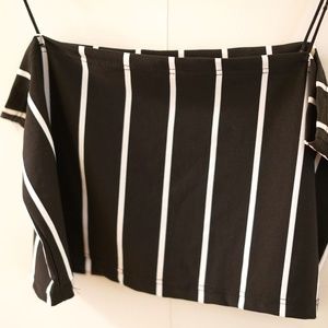 Stripped Ruffle Ribbed Cami Pajama Set